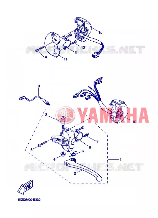 COMMODO / LEVIER Yamaha SCOOTER 50 2004 FLIPPER  YH50L FLIPPER LIGHT