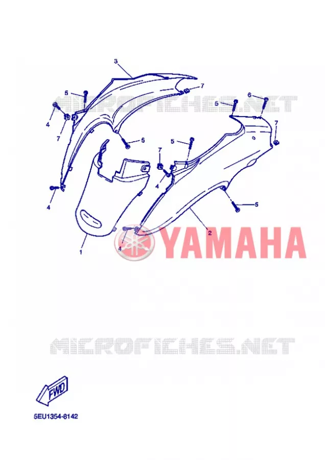 COUVERCLE LATERAL Yamaha SCOOTER 50 2004 FLIPPER  YH50L FLIPPER LIGHT