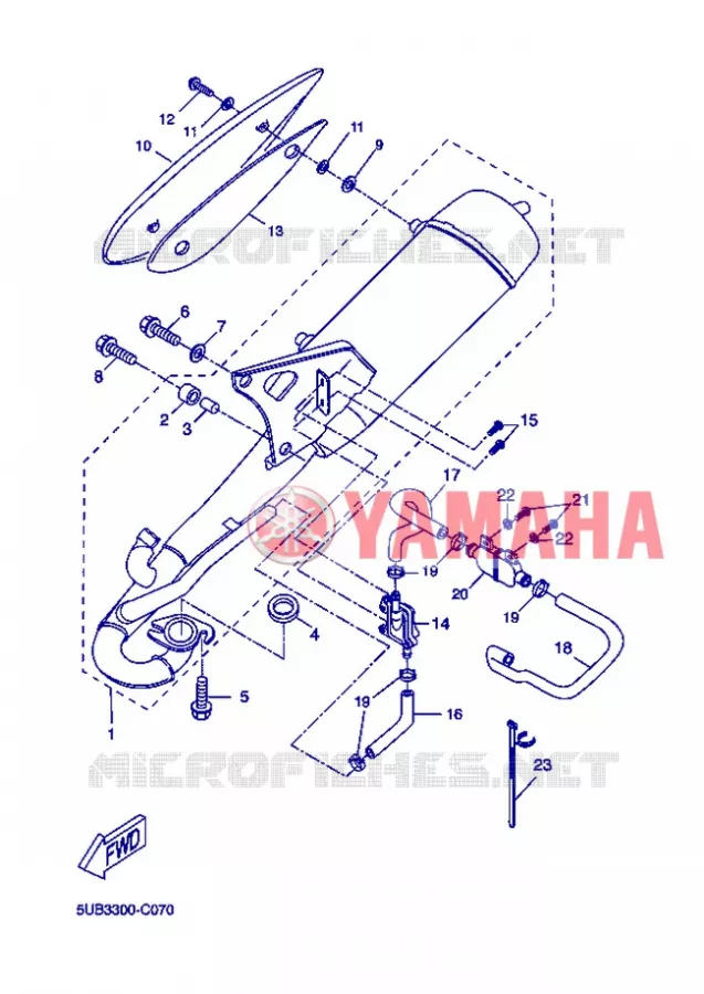 ECHAPPEMENT Yamaha SCOOTER 50 2004 FLIPPER  YH50L FLIPPER LIGHT
