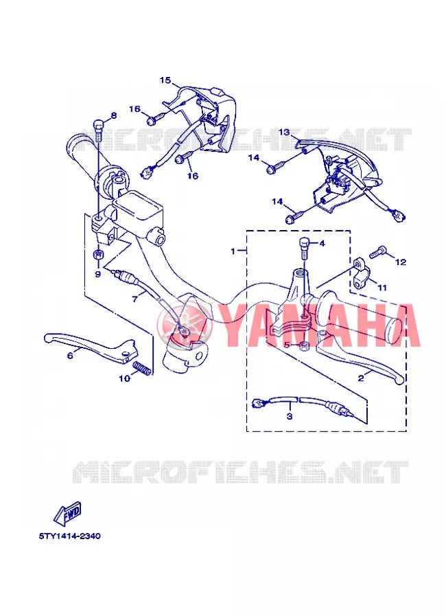 COMMODO / LEVIER Yamaha SCOOTER 125 2007 FLAME X  XC125 FLAME  X