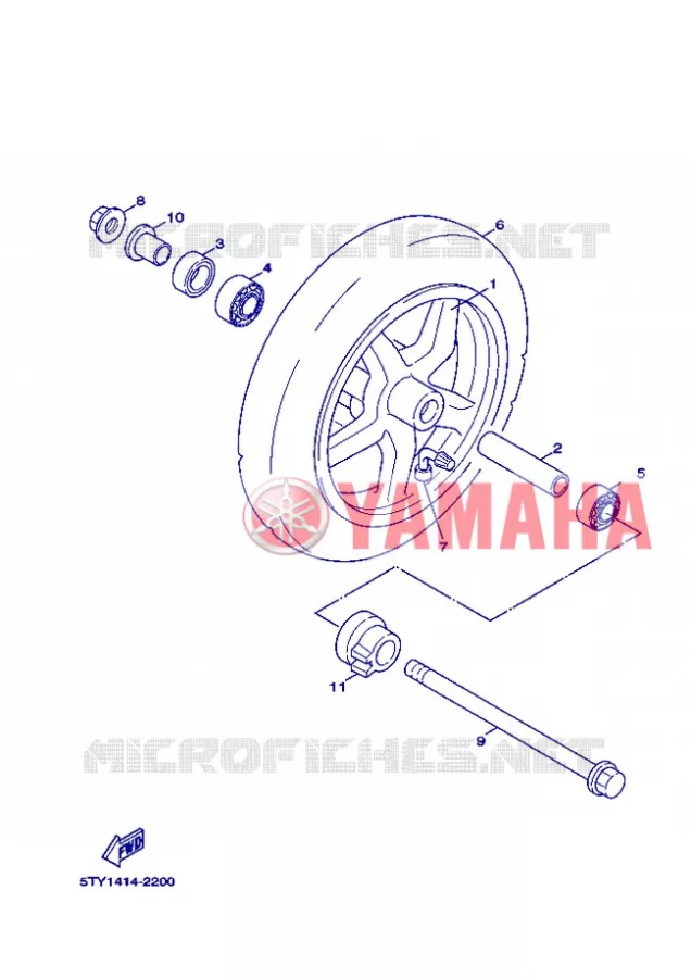 ROUE AVANT Yamaha SCOOTER 125 2007 FLAME X  XC125 FLAME  X