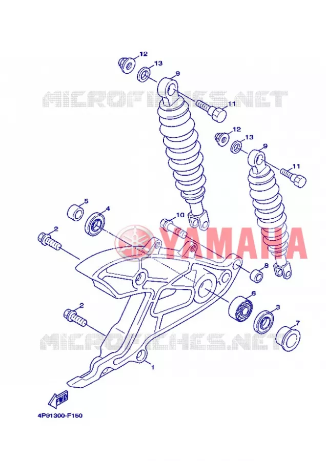 BRAS OSCILLANT / AMORTISSEUR Yamaha SCOOTER 125 2008 FLAME X  XC125 FLAME  X