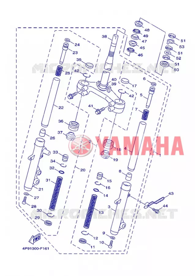 FOURCHE Yamaha SCOOTER 125 2008 FLAME X  XC125 FLAME  X