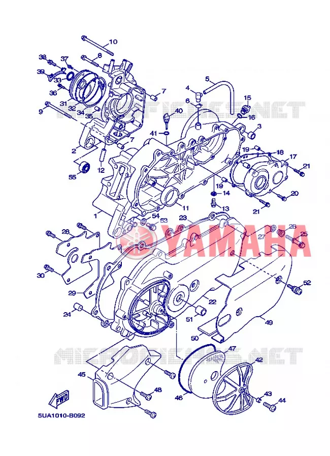 CARTER MOTEUR Yamaha SCOOTER 125 2005 FLAME X  XC125 FLAME  X