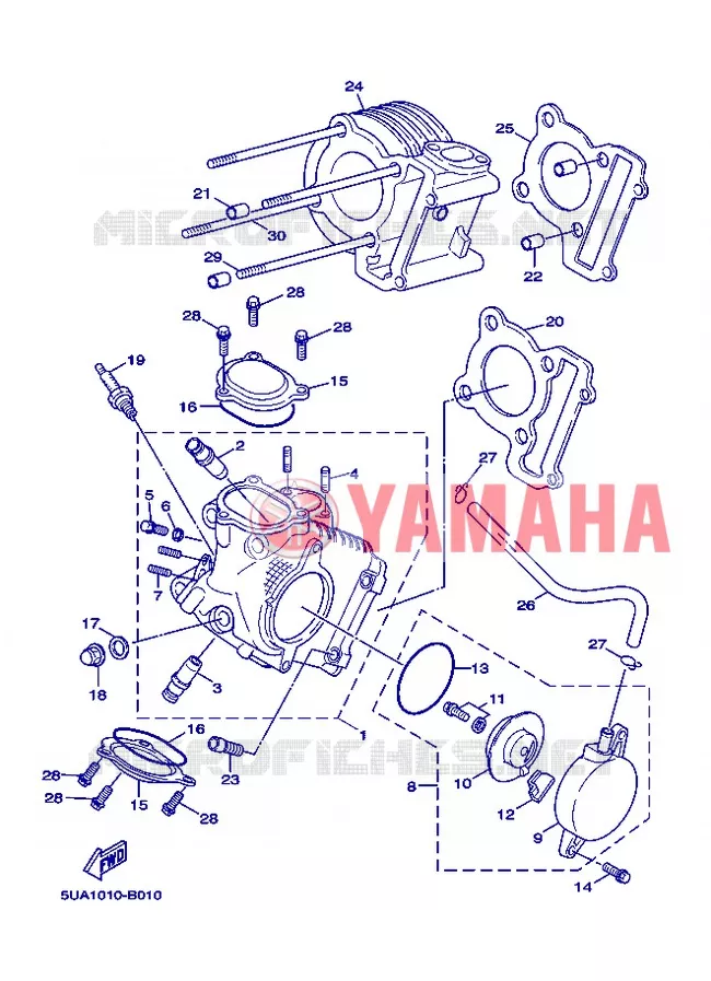 CULASSE Yamaha SCOOTER 125 2005 FLAME X  XC125 FLAME  X