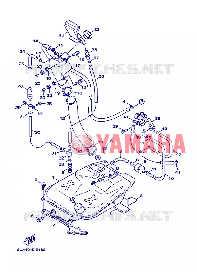 RESERVOIR A ESSENCE Yamaha SCOOTER 125 2005 FLAME X  XC125 FLAME  X