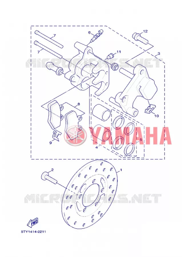 ETRIER DE FREIN AVANT Yamaha SCOOTER 125 2006 FLAME X  XC125 FLAME  X