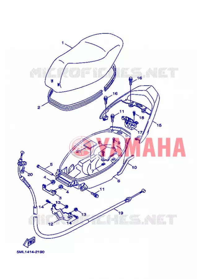SELLE / PORTE BAGAGES Yamaha SCOOTER 125 2006 FLAME X  XC125 FLAME  X