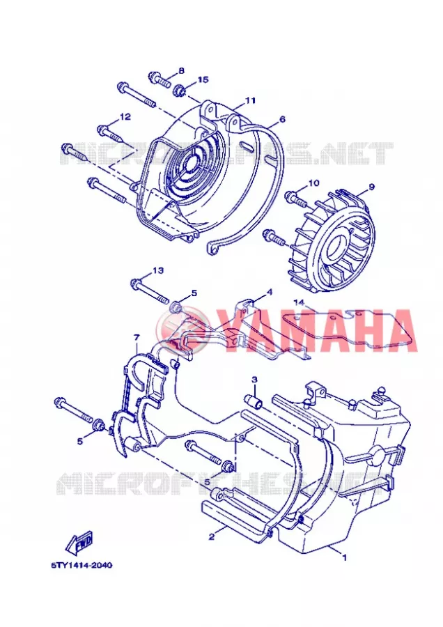 TURBINE / CARTERS DE REFROIDISSEMENT Yamaha SCOOTER 125 2006 FLAME X  XC125 FLAME  X