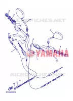 GUIDON ET CABLES pour Yamaha YBR125E de 2006