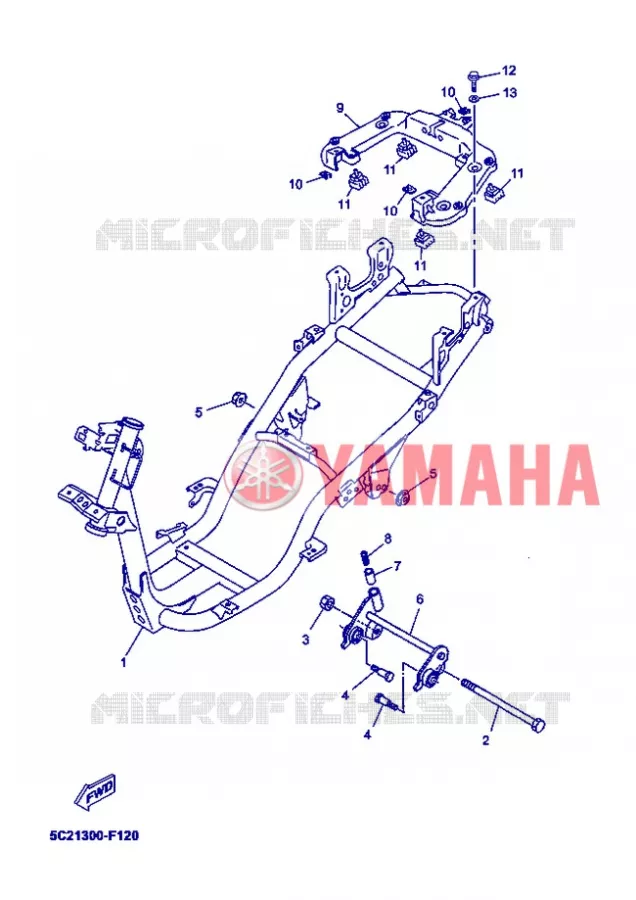 CADRE Yamaha SCOOTER 50 2008 OVETTO  YN50 OVETTO