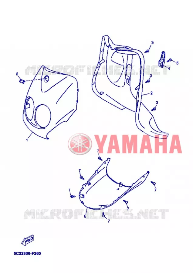 PROTEGE JAMBES Yamaha SCOOTER 50 2008 OVETTO  YN50 OVETTO
