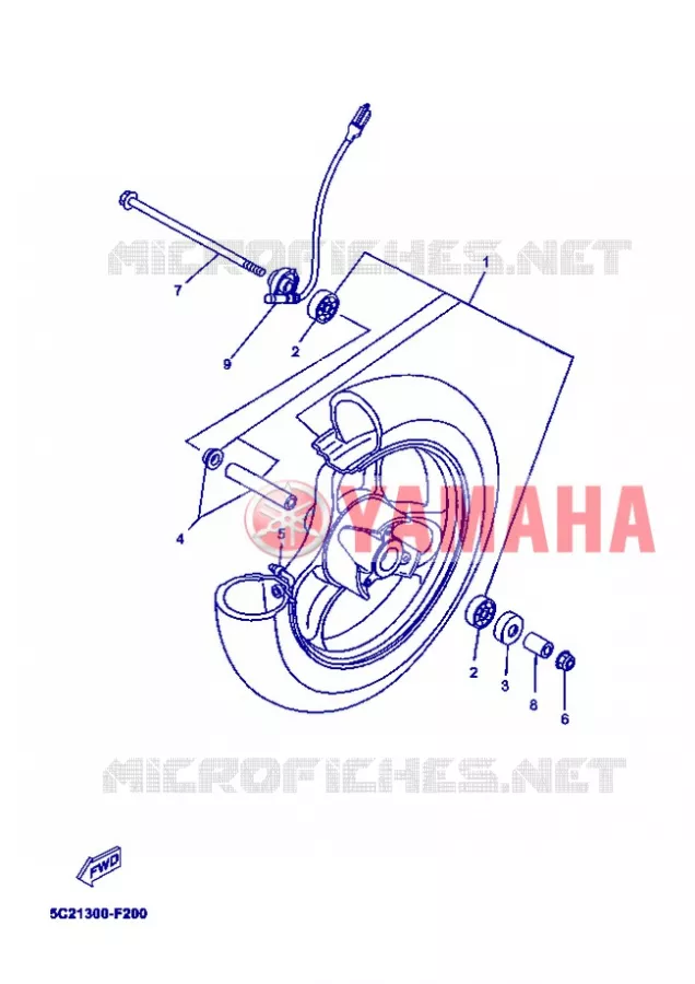 ROUE AVANT Yamaha SCOOTER 50 2008 OVETTO  YN50 OVETTO