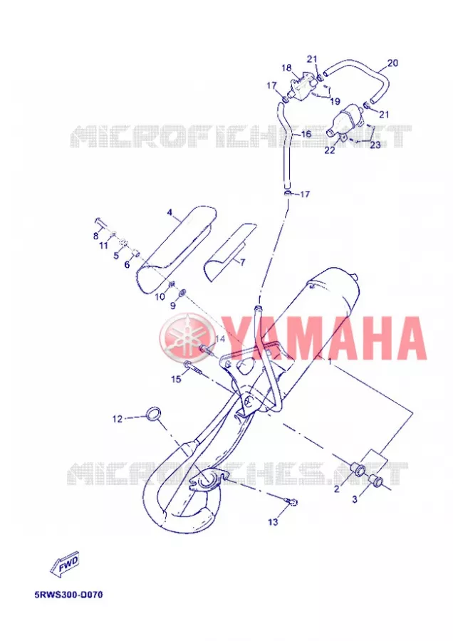 ECHAPPEMENT Yamaha SCOOTER 50 2008 MACH G  CS50Z