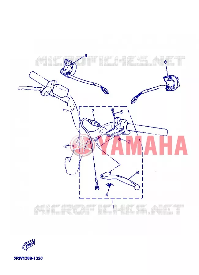 COMMODO / LEVIER Yamaha SCOOTER 50 2008 MACH G  CS50