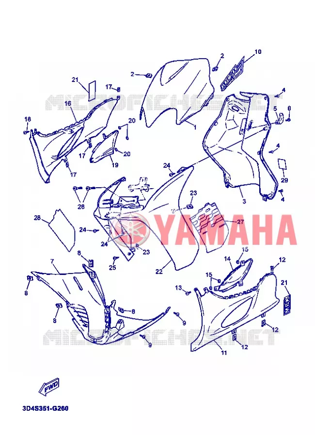 PROTEGE JAMBES Yamaha SCOOTER 50 2008 MACH G  CS50
