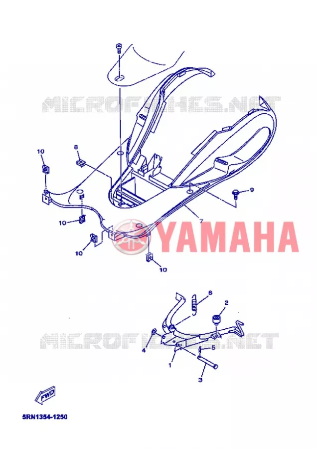 SUPPORT / REPOSE PIEDS Yamaha SCOOTER 50 2006 OVETTO  YN50 OVETTO 50