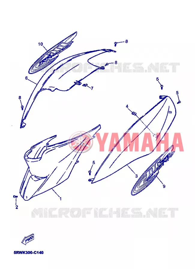 COUVERCLE LATERAL Yamaha SCOOTER 50 2005 JOG  CS50Z JOGRR