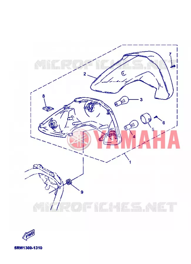 FEU ARRIERE Yamaha SCOOTER 50 2005 JOG  CS50Z JOGRR