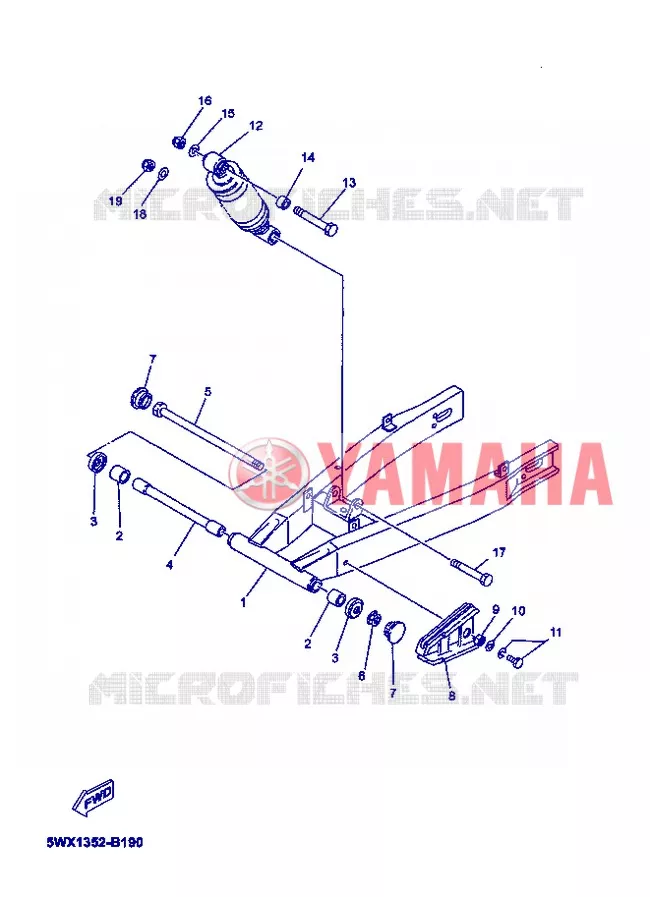 BRAS OSCILLANT / AMORTISSEUR Yamaha MOTO 50 2007 XPOWER  TZR50 X-POWER