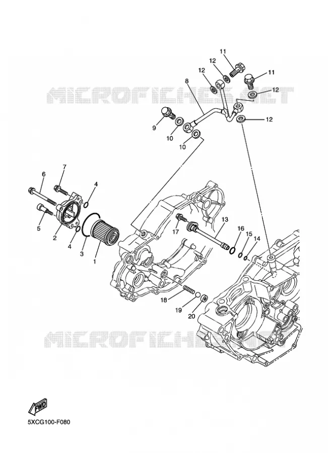 FILTRE A HUILE Yamaha MOTO 250 2011 YZF  YZ250F