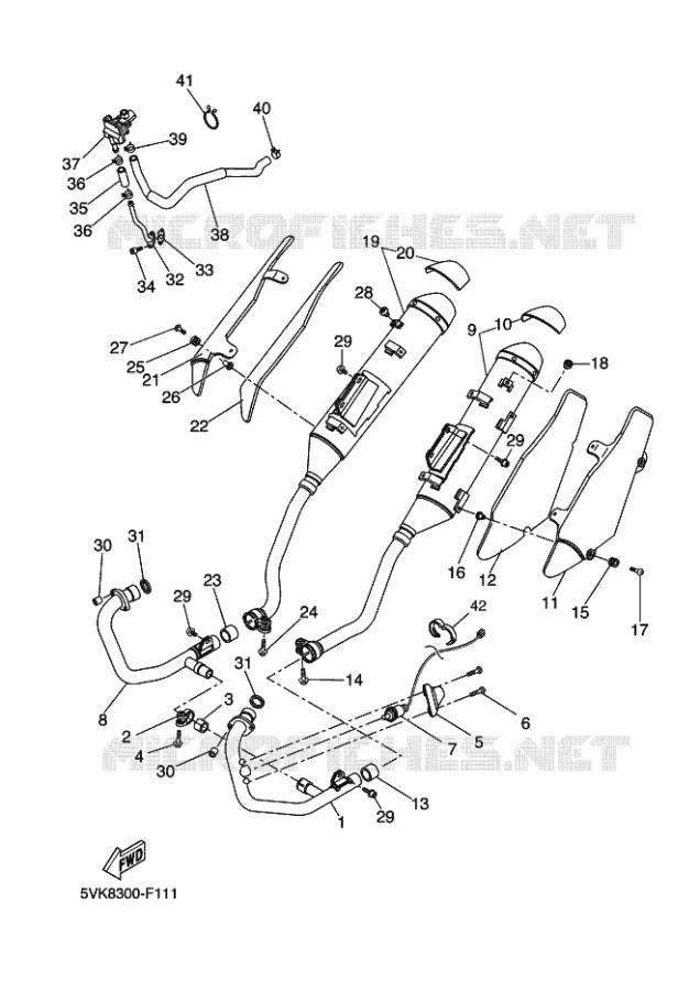 ECHAPPEMENT Yamaha MOTO 660 2009 XTR  XT660R
