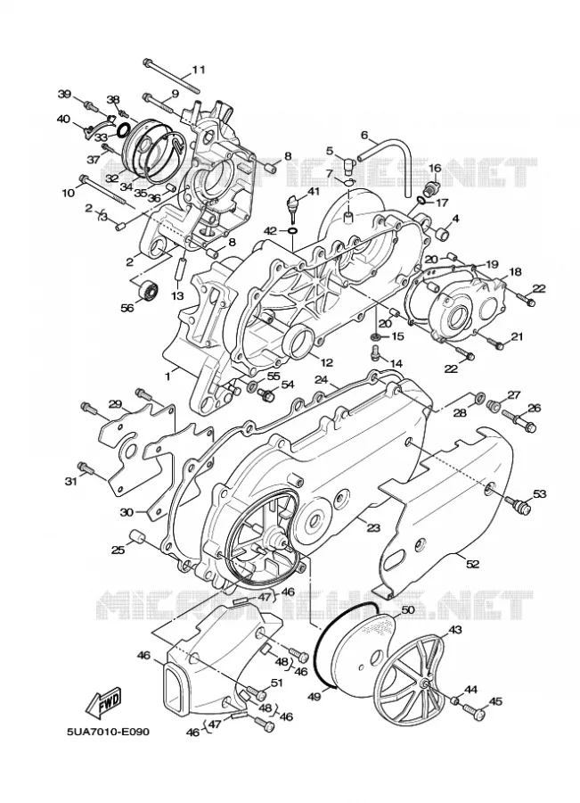 CARTER MOTEUR Yamaha SCOOTER 125 2009 FLAME X  XC125 FLAME X