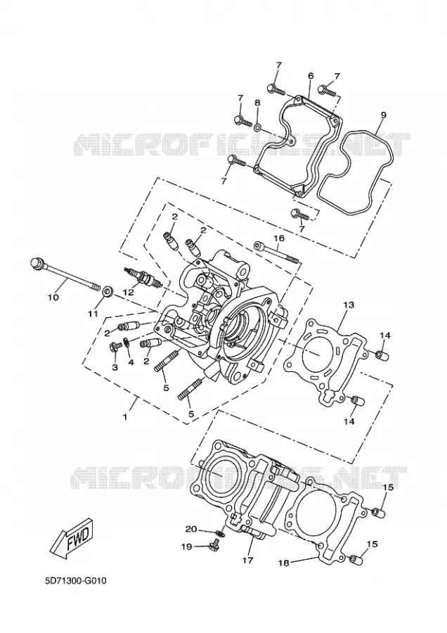 CULASSE Yamaha MOTO 125 2009 R125  YZF-R125
