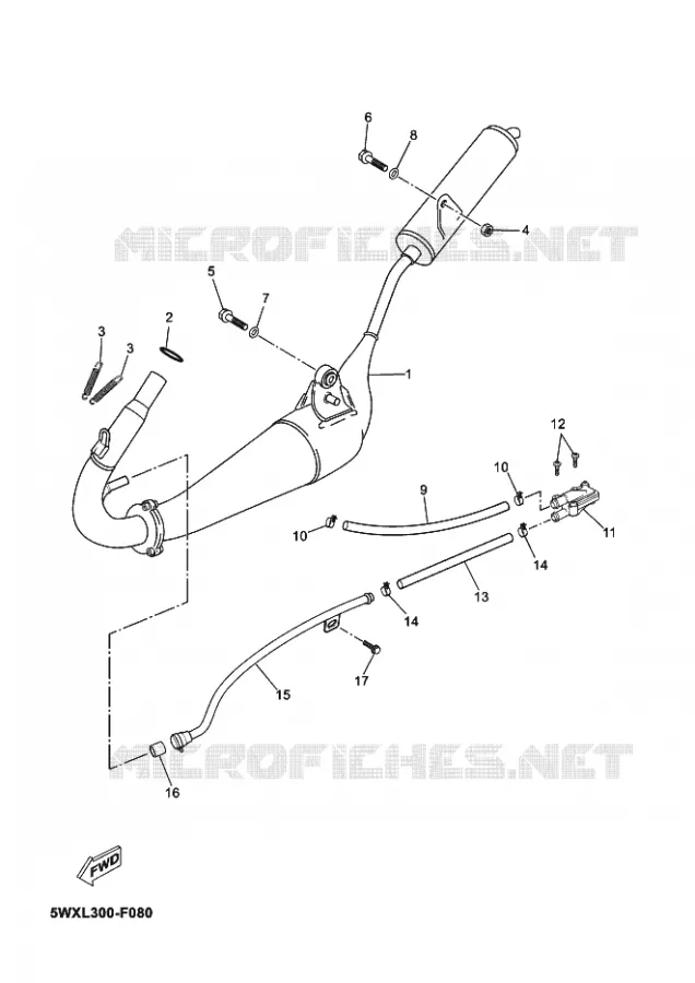 ECHAPPEMENT Yamaha MOTO 50 2009 TZR  TZR50