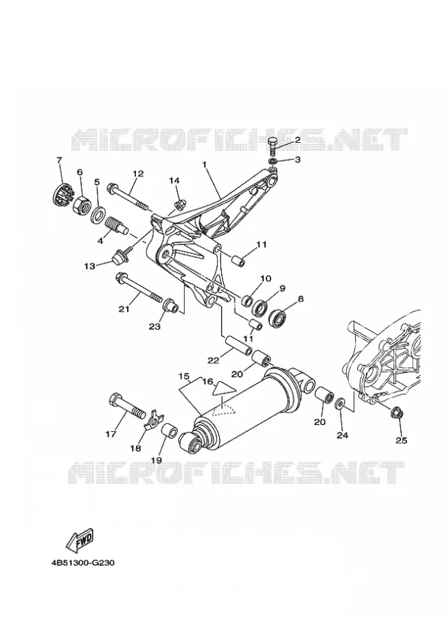 BRAS OSCILLANT / AMORTISSEUR Yamaha SCOOTER 500 2009 TMAX  XP500 TMAX