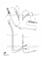 GUIDON ET CABLES pour Yamaha FZ6NA de 2009