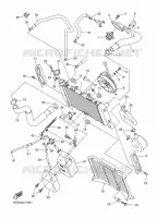 RADIATEUR / DURITES pour Yamaha FZ6NA de 2009