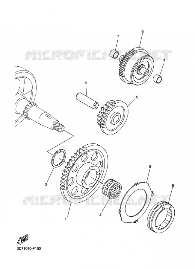 EMBRAYAGE DE DEMARREUR Yamaha MOTO 250 2009 WR-R  WR250R
