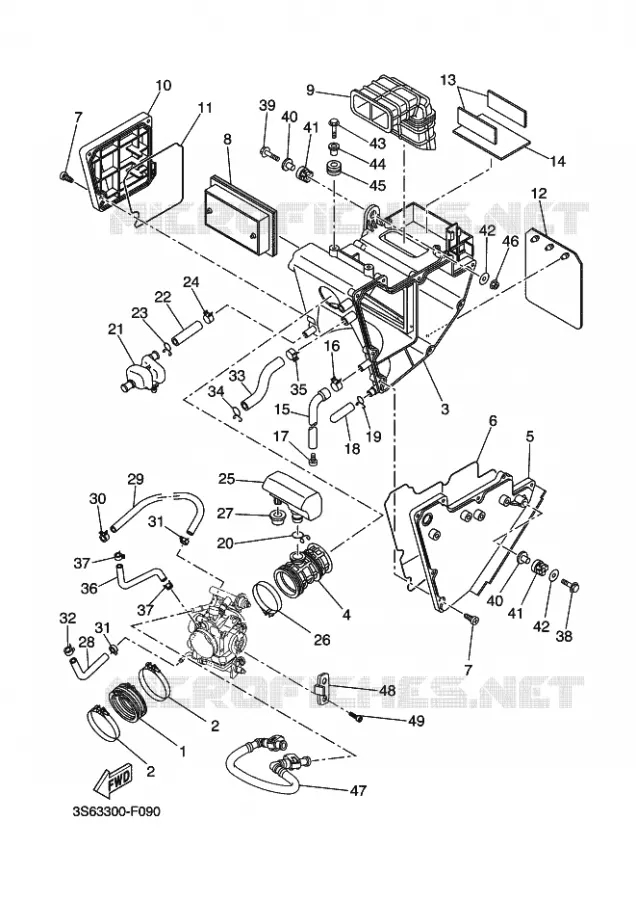 ADMISSION Yamaha MOTO 660 2009 XTX  XT660X