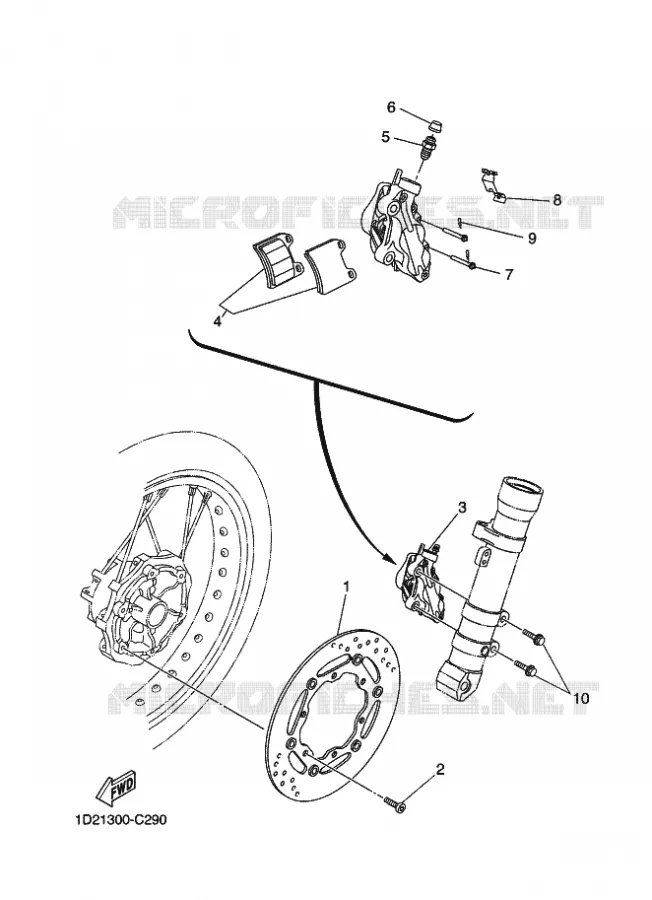 ETRIER DE FREIN AVANT Yamaha MOTO 660 2009 XTX  XT660X