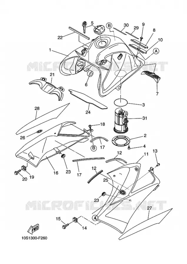 RESERVOIR A ESSENCE Yamaha MOTO 660 2009 XTX  XT660X