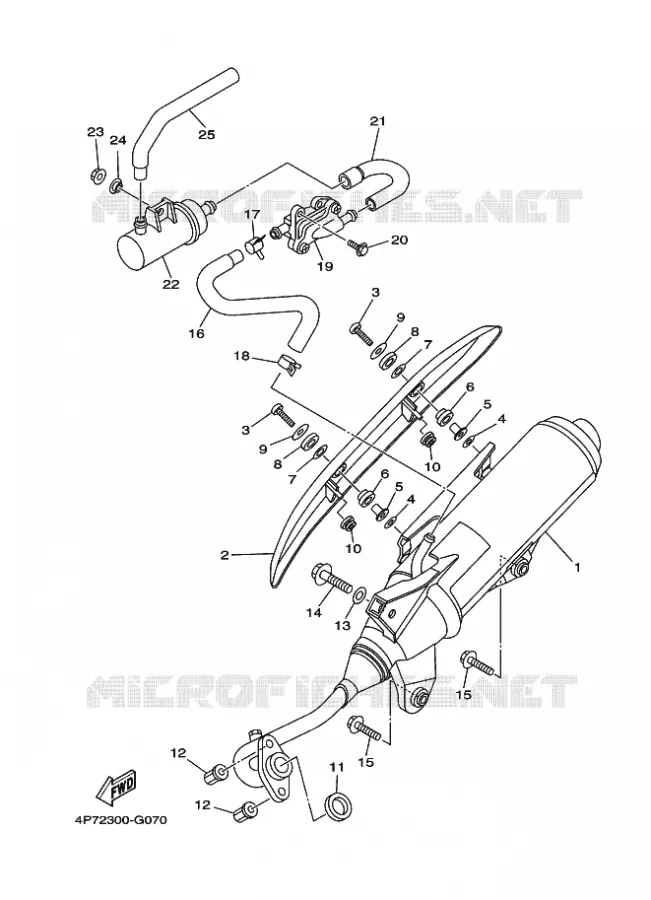 ECHAPPEMENT Yamaha SCOOTER 125 2009 VITY  XC125E VITY