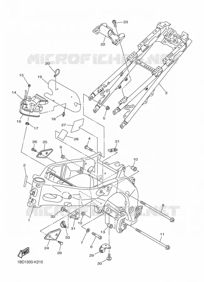 CADRE Yamaha MOTO 800 2013 FAZER ABS  FZ8-SA