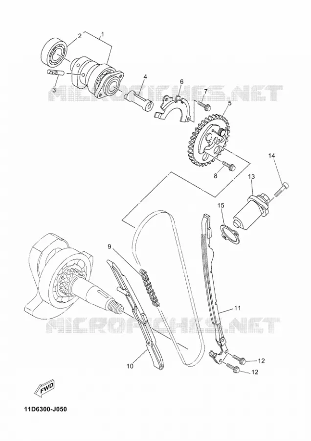 ARBRE A CAMES / CHAINE DE DISTRIBUTION Yamaha MOTO 660 2013 XTZ TENERE  XT660Z