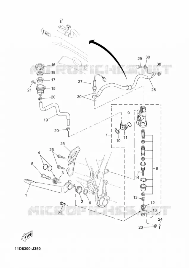 MAITRE CYLINDRE DE FREIN ARRIERE Yamaha MOTO 660 2013 XTZ TENERE  XT660Z