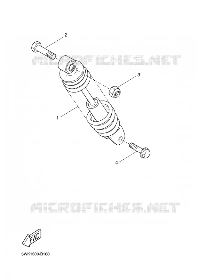 AMORTISSEUR ARRIERE Yamaha SCOOTER 50 2009 BOOSTER  CW50 BW'S