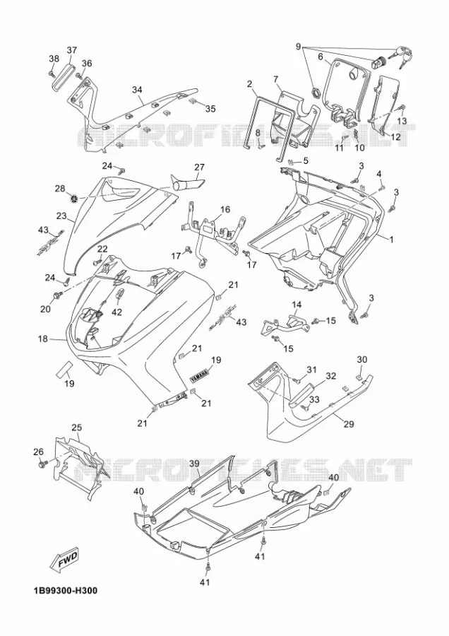 PROTEGE JAMBES Yamaha SCOOTER 250 2009 XMAX  YP250R X-MAX 250