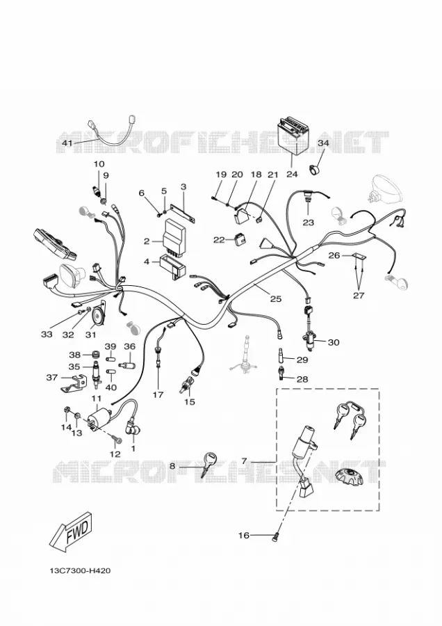 PARTIE ELECTRIQUE 1 Yamaha MOTO 50 2009 X-LIMIT  DT50R X-LIMIT ENDURO