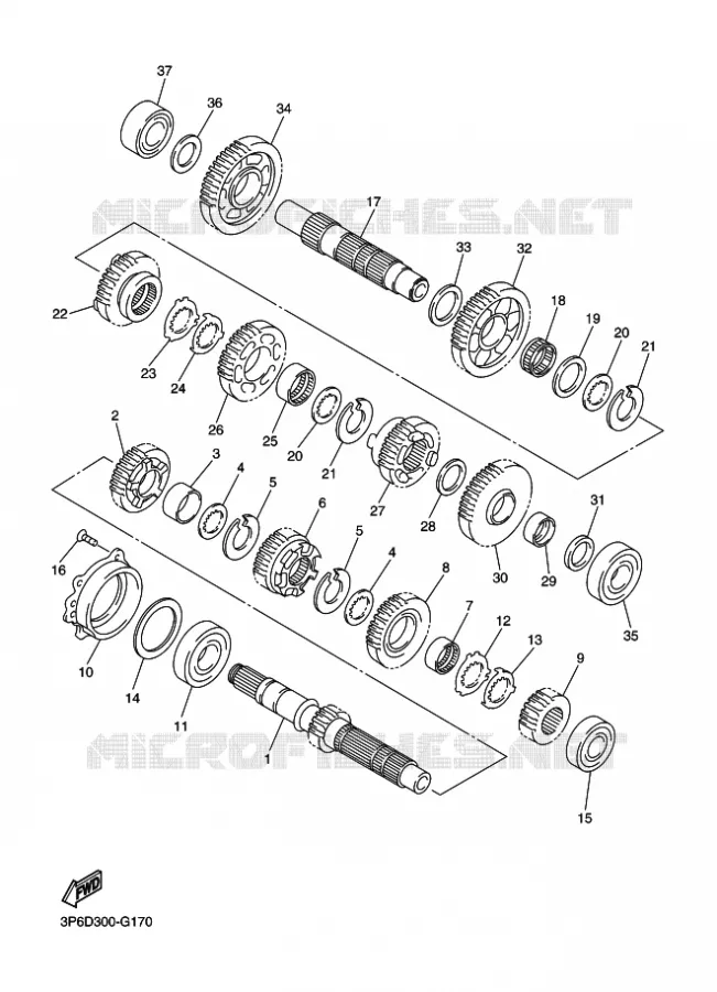 TRANSMISSION Yamaha MOTO 1300 2009 FJR AS ABS  FJR1300AS