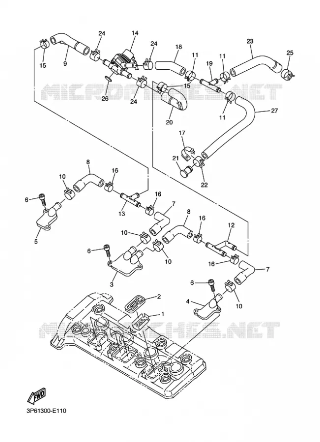 SYSTÈME D'ADMISSION D'AIR AIS Yamaha MOTO 1300 2009 FJR AS ABS  FJR1300AS