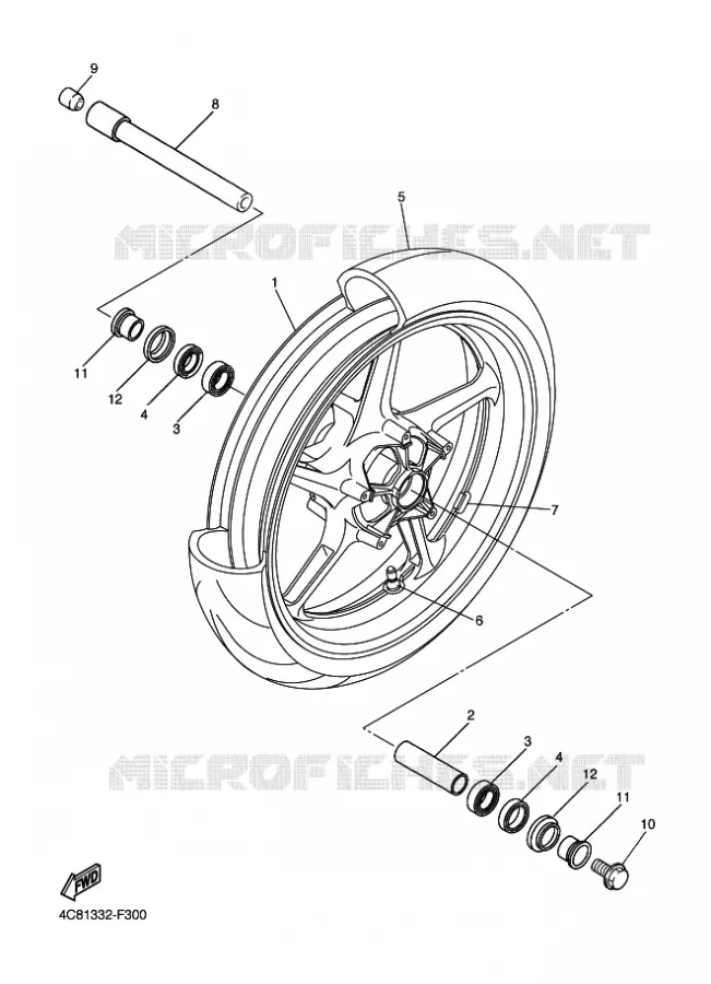 ROUE AVANT Yamaha MOTO 1000 2009 R1  YZF-R1 R1