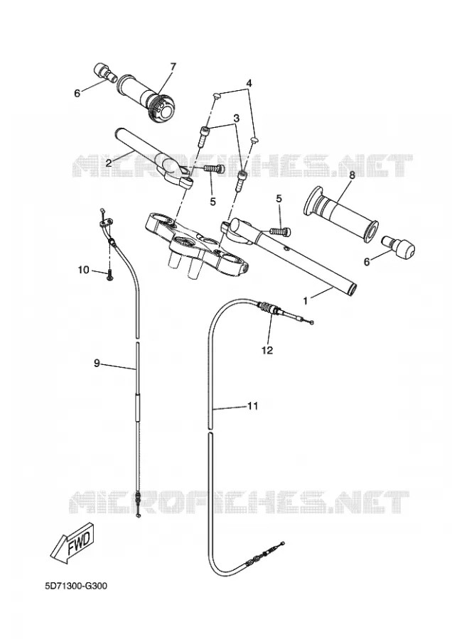 GUIDON ET CABLES Yamaha MOTO 125 2009 R125  YZF-R125