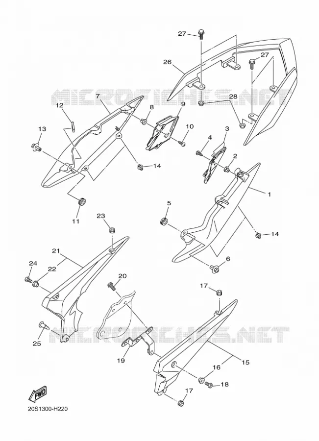 COUVERCLE LATERAL Yamaha MOTO 600 2009 XJ6  XJ6SA DIVERSION