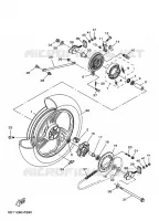 ROUE ARRIERE pour Yamaha YBR250 de 2009