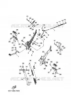 SUPPORT / REPOSE PIEDS pour Yamaha YBR250 de 2009